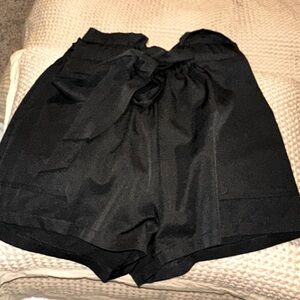 Black High Waist Women's Shorts